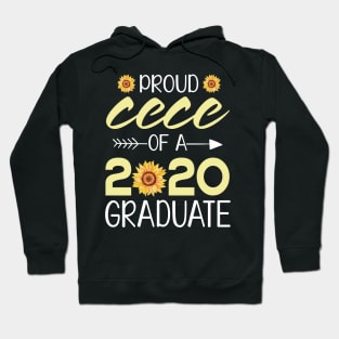 Sunflowers Proud Cece Of A 2020 Graduate Senior Student Happy Class Of School Last Day Of School Hoodie